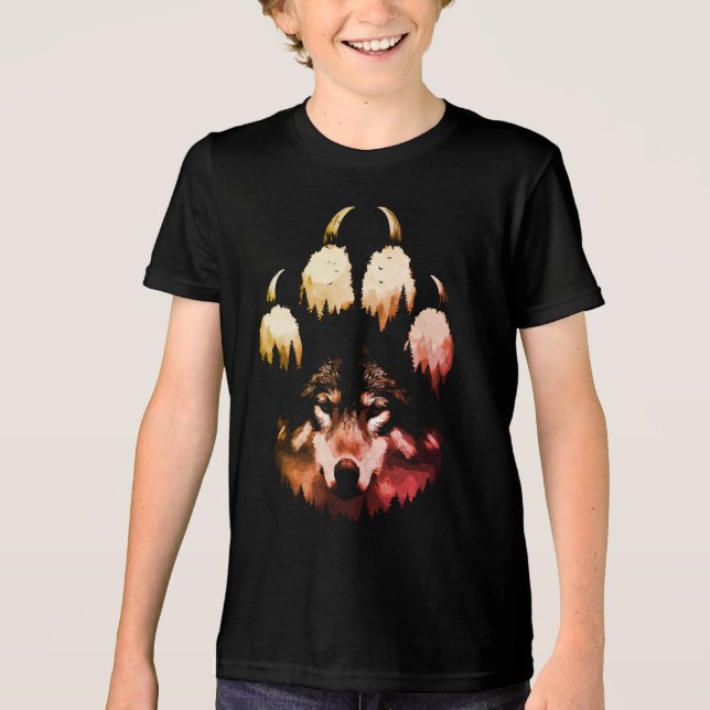 Lone Wolf. Wildes Soul Tri-Blend Shirt (Vorderseite)