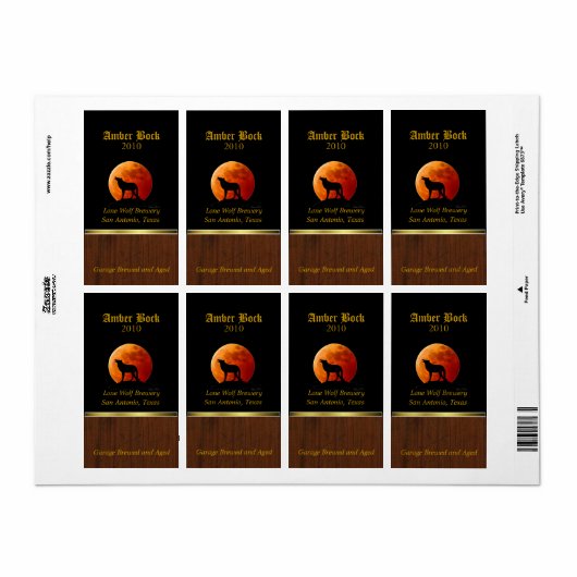 Lone Wolf Zuhause Made Beer Labels (Vorne)