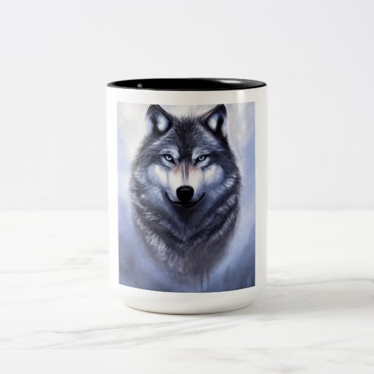 Lone Wolf Zweifarbige Tasse (Mittel)