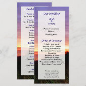 Lonely Beach bei Sunrise Norfolk VA Wedding Progra Programm (Vorne/Hinten)