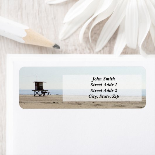 Lonely Beach Return-Adressetikett (Insitu)