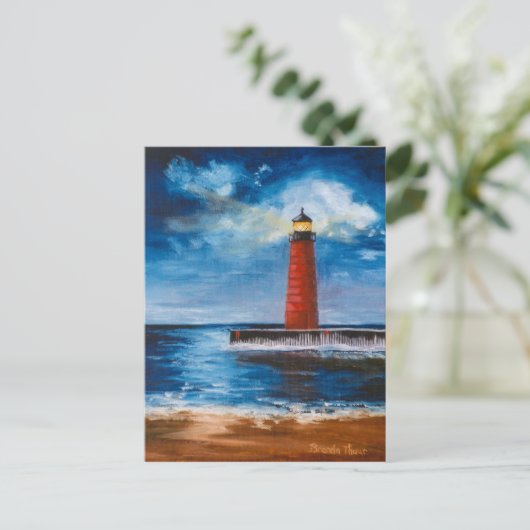 Lonely Beacon Postcard Postkarte (Stehend Vorderseite)