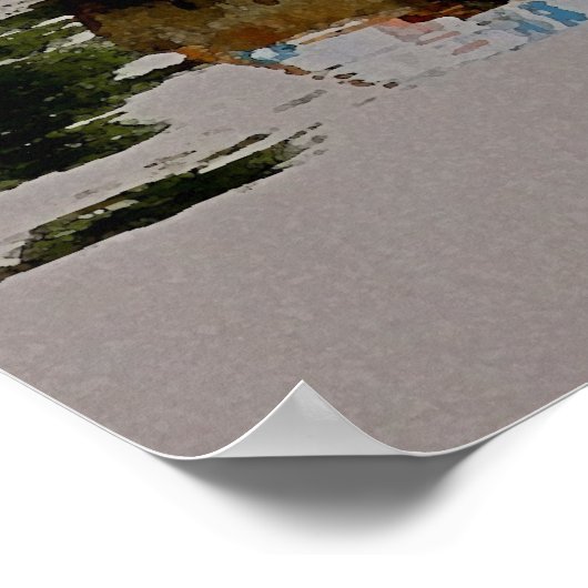 Lonely Boat Poster (Ecke)