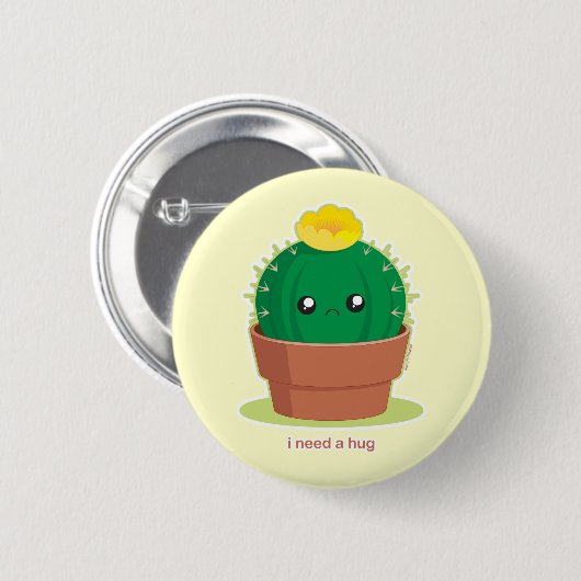 Lonely Cactus Button (Vorne & Hinten)