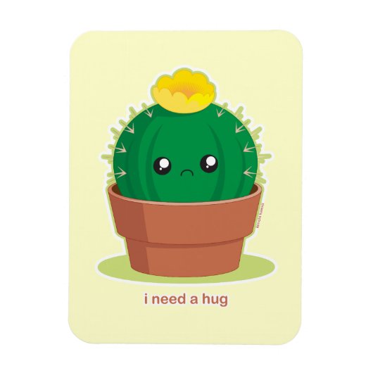 Lonely Cactus Magnet (Vertikal)