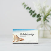Lonely Conch on Pristine Shore Visitenkarte (Stehend Vorderseite)