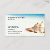 Lonely Conch on Pristine Shore Visitenkarte (Rückseite)