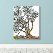 Lonely Cypress Leinwanddruck (Insitu (Holzboden))