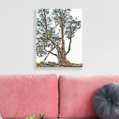 Lonely Cypress Leinwanddruck (Insitu (Wohnzimmer))