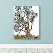 Lonely Cypress Leinwanddruck (Insitu (Holzboden))