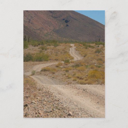 Lonely Desert Road 01 Postkarte (Vorderseite)