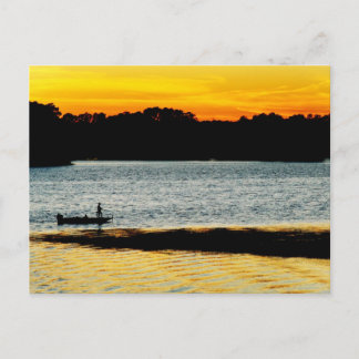 Lonely Fisher Postkarte