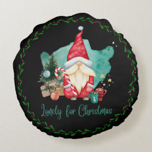 Lonely For Christmas Nome Ornament Rundes Kissen