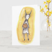 Lonely Ghoul mit Pumpkin Karte (Gelbe Blume)