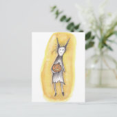Lonely Ghoul mit Pumpkin Postkarte (Stehend Vorderseite)