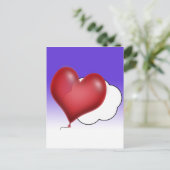 Lonely Heart Balloon Postkarte (Stehend Vorderseite)