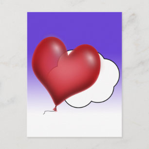 Lonely Heart Balloon Postkarte