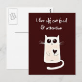 Lonely Hearts Cat Quote Postkarte (Vorne/Hinten)