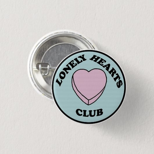 Lonely hearts Klub Stift Button (Vorne & Hinten)