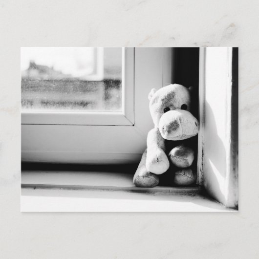 Lonely Hippo Vintage Postkarte (Vorderseite)