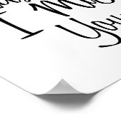 Lonely ich vermisse Sprichwort Poster (Ecke)