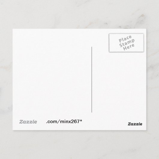 Lonely Kitten "Vermisste Sie" Postkarte *Anpassbar (Rückseite)