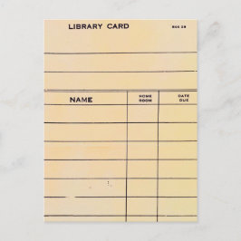 Lonely Library Card Postkarte