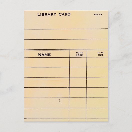 Lonely Library Card Postkarte (Vorderseite)
