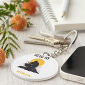 Lonely Ninja Samurai Art Design Schlüsselanhänger (Vorderseite rechts)