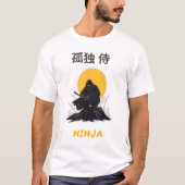 Lonely Ninja Samurai Art Design T-Shirt (Vorderseite)