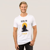 Lonely Ninja Samurai Art Design Tri-Blend Shirt (Vorderseite voll)