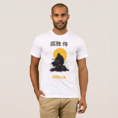 Lonely Ninja Samurai Kunstdesign T-Shirt (Vorne ganz)