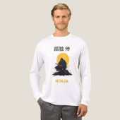 Lonely Ninja Samurai Kunstdesign Tri-Blend Shirt (Vorderseite komplett)