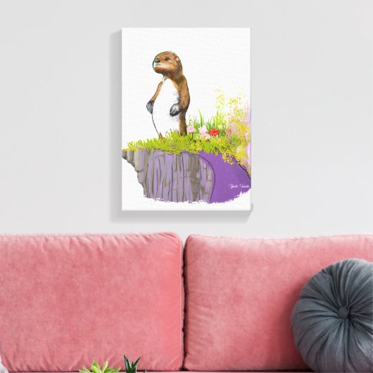 Lonely Otter Leinwanddruck (Insitu (Wohnzimmer))