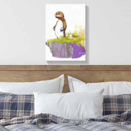 Lonely Otter Leinwanddruck (Insitu (Schlafzimmer))