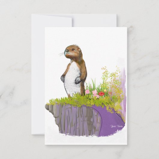 Lonely Otter Mitteilungskarte (Vorderseite)