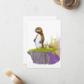 Lonely Otter Mitteilungskarte (Vorderseite/Rückseite Beispiel)