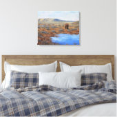 Lonely Pasta Stretched Canvas Print Leinwanddruck (Insitu (Schlafzimmer))