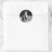 Lonely Penguin Runder Aufkleber (Tasche)