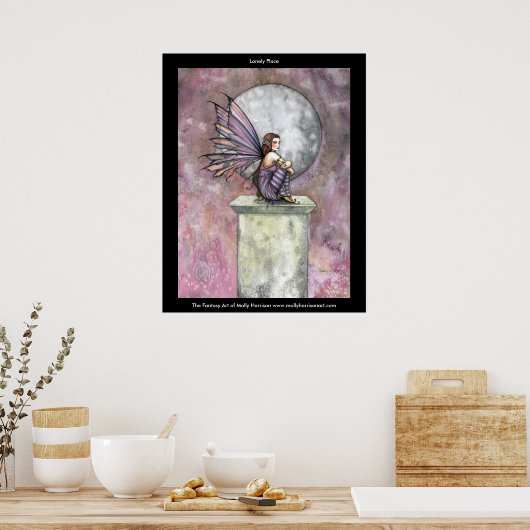 Lonely Place Fairy Poster von Molly Harrison (Küche)
