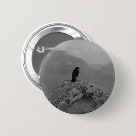 Lonely Raven Button (Vorne & Hinten)