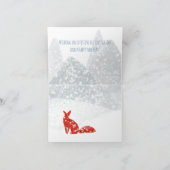 Lonely Red Nordic Fox Frohe Weihnachten (Innenseite)