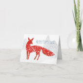 Lonely Red Nordic Fox Frohe Weihnachten (Vorderseite)