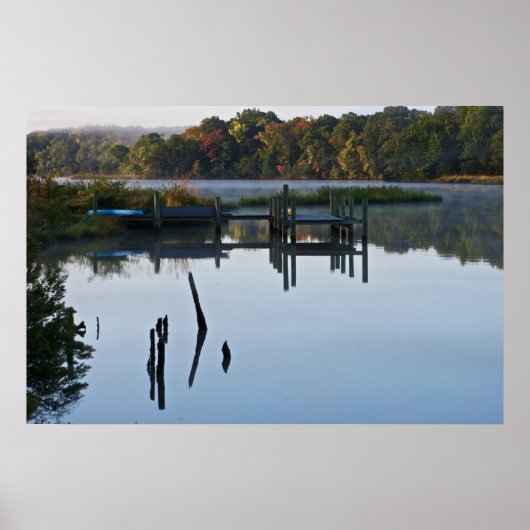 Lonely River Dock Poster (Vorne)