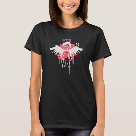 Lonely Sad Emo Gothic Angel T-Shirt (Vorderseite)
