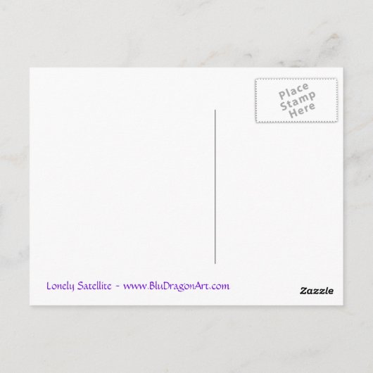 Lonely Satellite Postcard Postkarte (Rückseite)