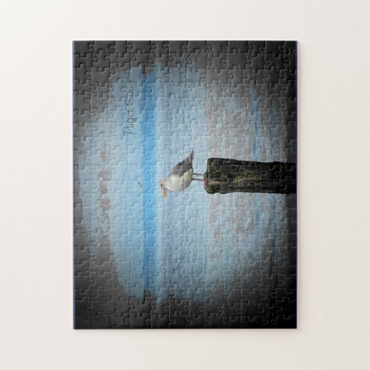 Lonely Seagull oder Ihr Foto Jigsaw Puzzle (Vertikal)