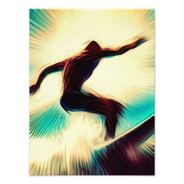 LONELY SURFER FOTODRUCK