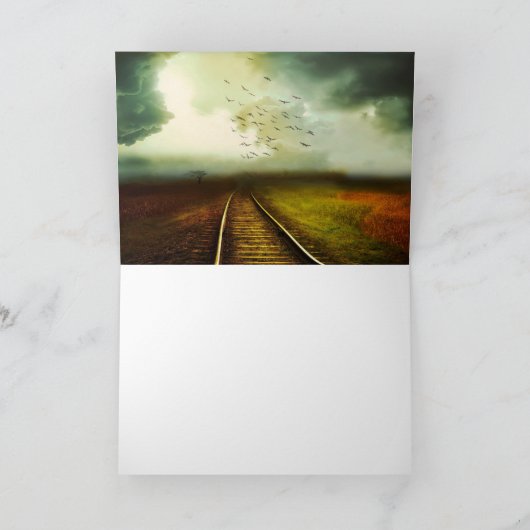 LONELY TRACK BLANK ALL-OCCASION CARD DANKESKARTE (Innenseite)