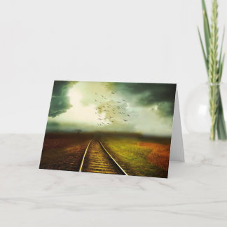 LONELY TRACK BLANK ALL-OCCASION CARD DANKESKARTE